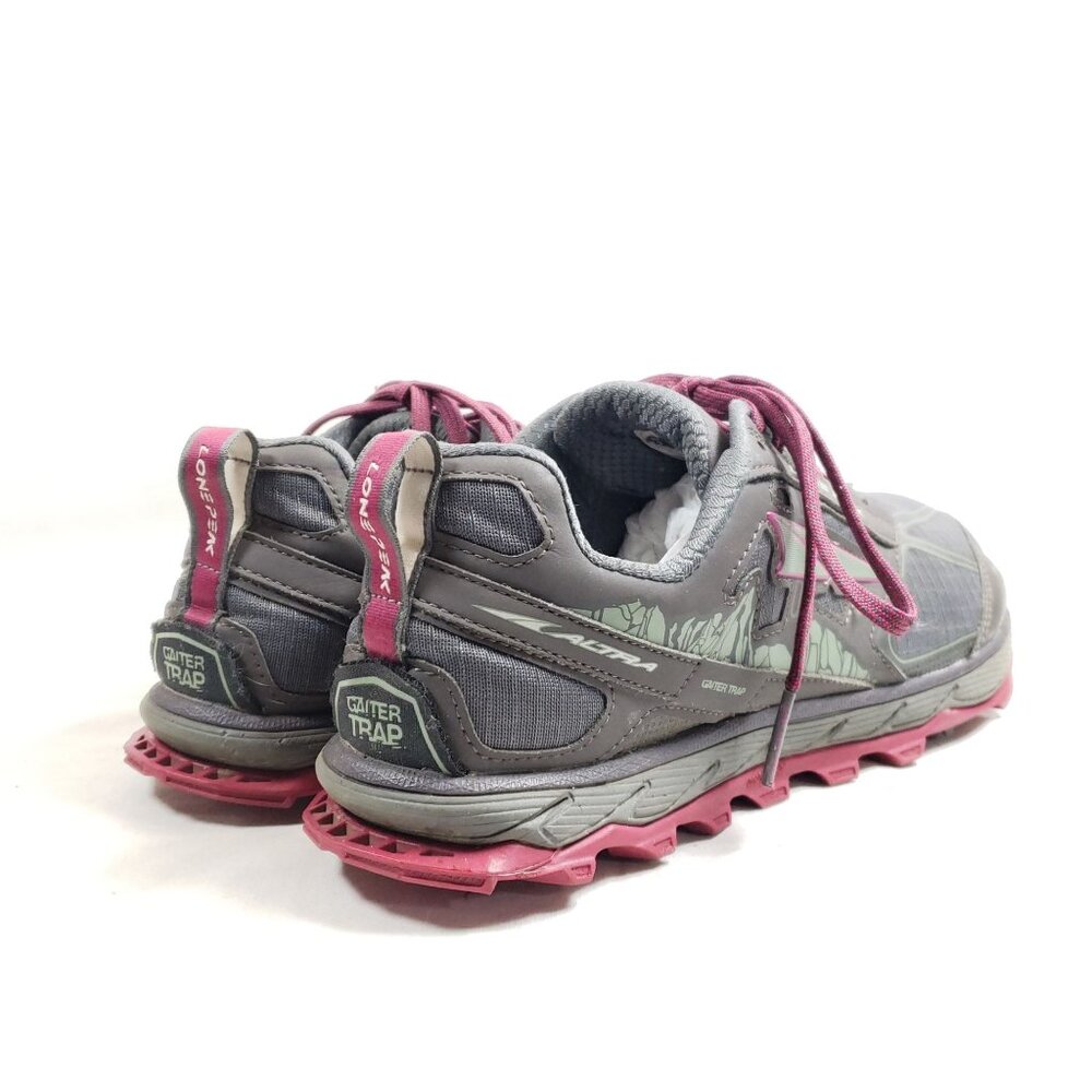 Altra Womens Size 11 Lone Peak-4 Trail Running Shoes Gray & Pink - Picture 4 of 9